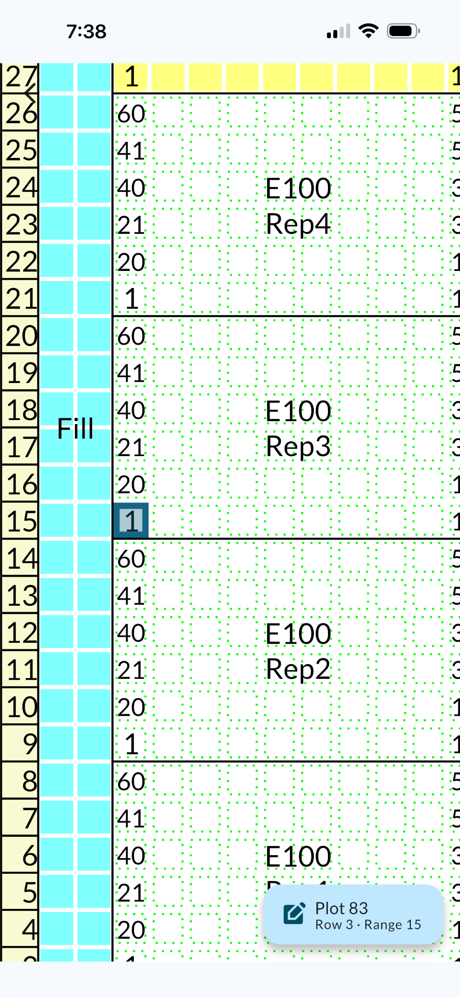PRISM Fieldbook plot map navigation on a phone